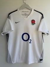 Nike England Rugby Union 2008 Home Jersey Men’s Size M White O2 Authentic Shirt