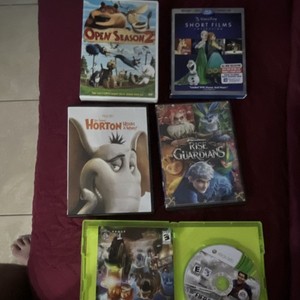 LEGO Movie Videogame Xbox 360, Horton & Guardians DVDs, Sports Adventure Lot