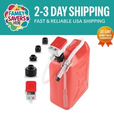 Portable Fuel Transfer Pump with Auto-stop Sensor- Ideal for Gasoline & Diesel