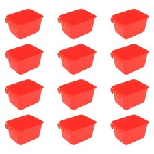 Cage Cups 10-pk Red 1 Pint / 16 fl oz Hanging Feed Water Cups Chicken Poultry