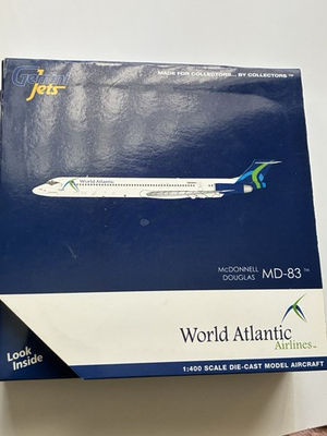 #ad GeminiJets World Atlantic MD 83 Model Airplane 1 400 Scale Read Description $26.00