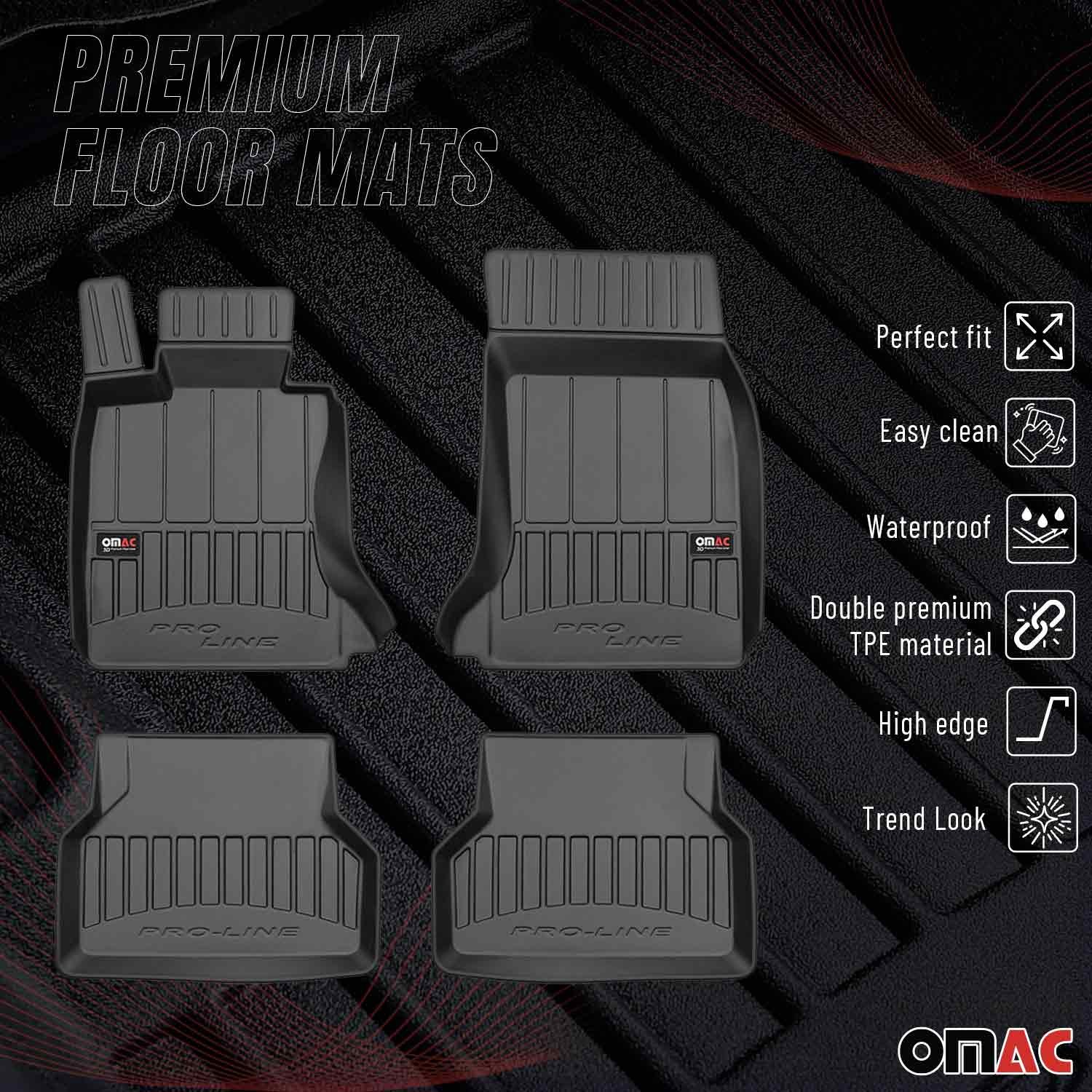 Tapis de sol caoutchouc OMAC pour BMW Série 5 E60 E61 noir