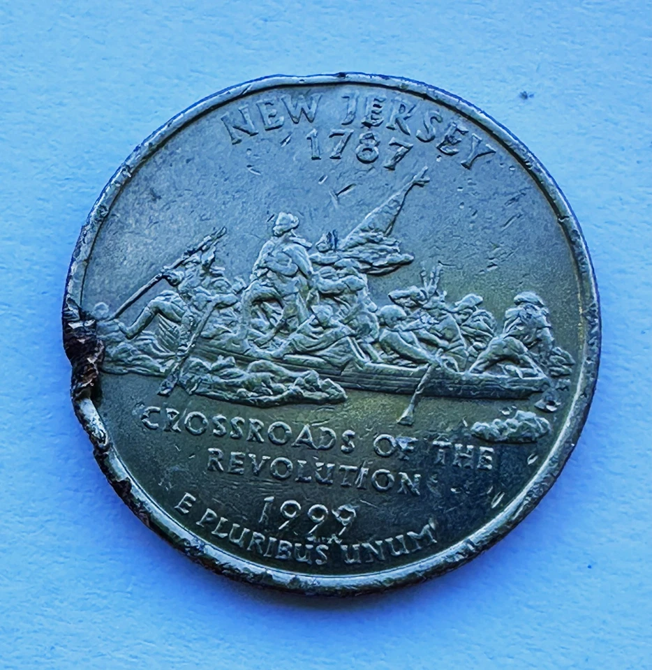 1999-P New Jersey State 1787 Crossroads of the Revolution Quarter - Image 3 of 3