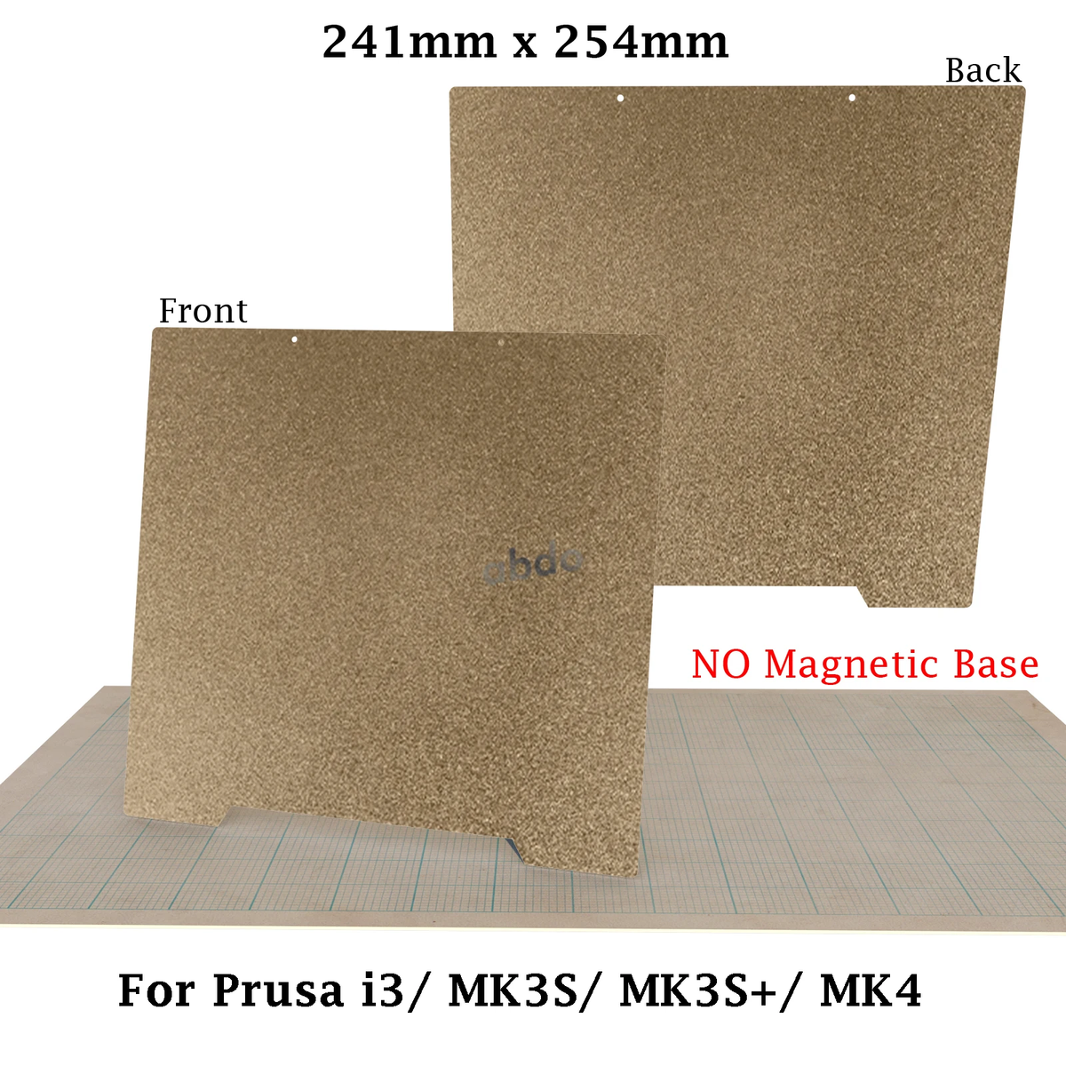 For Prusa I3 MK3 MK3S+ MK4 Build Plate 241*254Mm Spring Steel