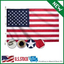 American Flag 12x18 Inch Us Flag for Outside Made in USA Heavy Duty