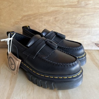 Dr. Martens Womens Audrick Loafer Nappa Lux Black Platform Chunky