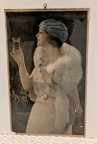 Original 1925 Coca-Cola Calendar Flapper Party Girl Early Advertising 12 x 19.75