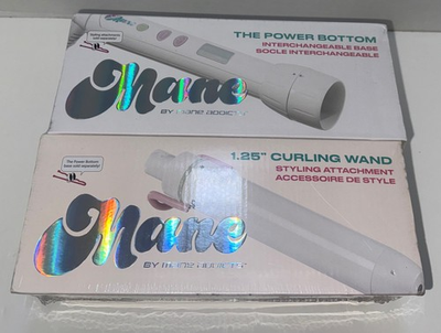#ad NIB Mane The Power Bottom 1 .25 Inch Curling Iron Styling Attachment Set $44.99
