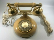 Vintage Western Electric French Princess Style Rotary Beige Gold desk phone