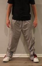 cyber y2k goth skater striped vintage 2000s baggy wide leg gray track pants