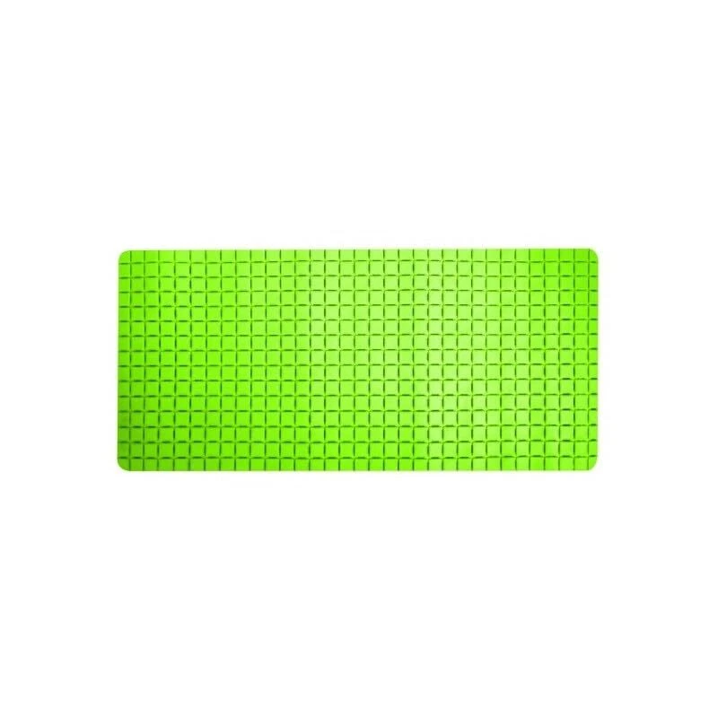 Tapis Fond de Baignoire antidérapant Caoutchouc Quadro 36x76cm Vert - Photo 4/4