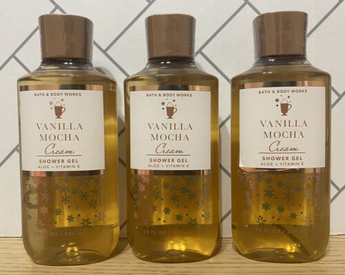 3 Vanilla Mocha Cream Shower Gel Bath & Body Works 10 fl oz - Bild 1 von 1