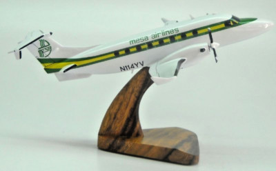 Beech-1900 Beechcraft Mesa Airlines Airplane Desktop Wood Model Big New