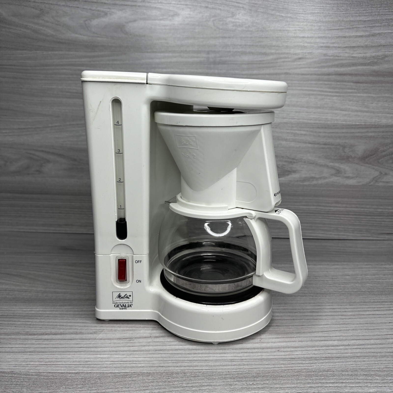 Melitta Gevalia Kaffe WHITE 4Cup Coffee Maker BCM4C Descaled Tested