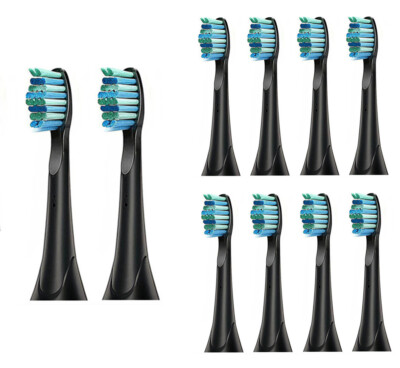 10Pack Toothbrush Heads compatible with Mitimi S2 / YUNCHI Y7 LES BK