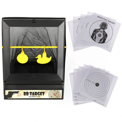 Airsoft BB Gun Reset Trap Target Holder & Pellet Trap Catcher + 10