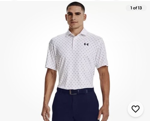 Neu mit Etikett Under Armour Golf The Playoff Polo 3.0 weiß gelb Blumenmuster Herrenhemd 2XL - Bild 1 von 7
