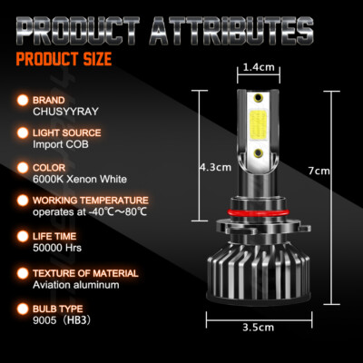 For dodge Charger 2011 2012 2013 2014 - 6X LED Headlight Hi/Lo + Fog Light  Bulbs | eBay