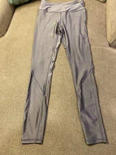 Men's Vintage Silver Jock Shiny Thin Spandex Tights Compression Pants Small