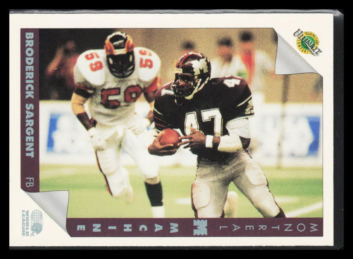 1992 Ultimate World League of American Football Broderick Sargent