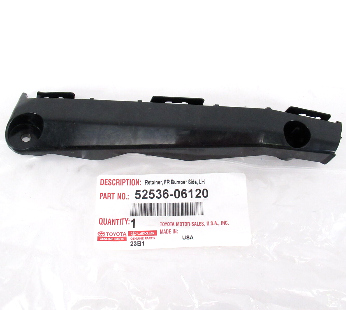 Genuine OEM Toyota 52536-06120 Driver LH Front Bumper Bracket 2012