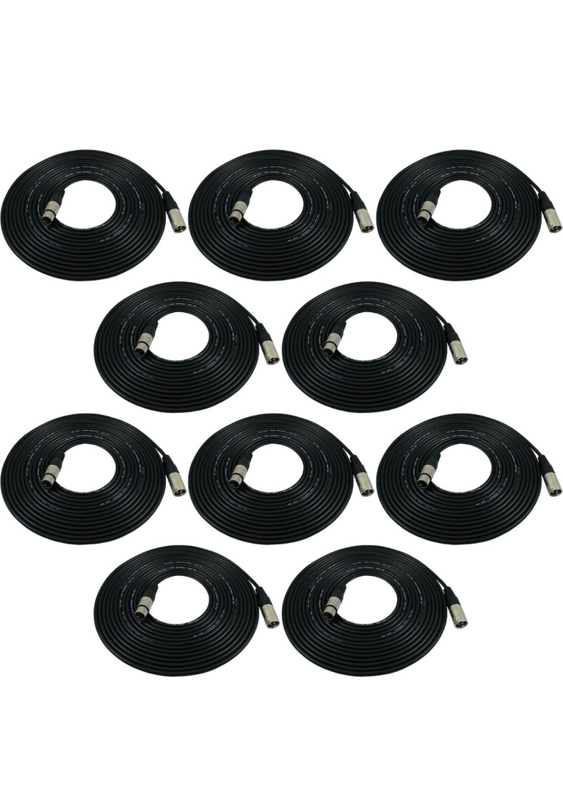 Microphone cables LS Audio 25ft Cable Patch Cords - XLR Male to XLR Female Black-image