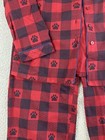 Vintage Orvis S Womens Small Thick Flannel Plaid Pajamas Two Piece Pawprint EXC — photo 3