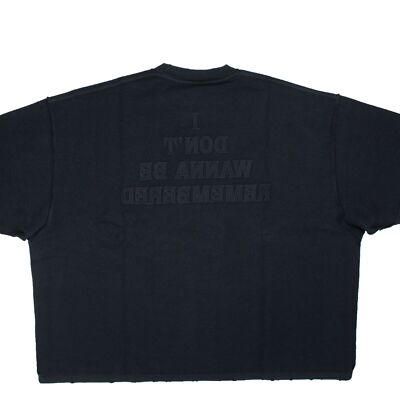 NWT VETEMENTS Dirty Black Unknown Embroidered Oversized T-Shirt 
