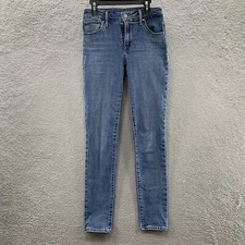 Levis 721 High Rise Skinny Jeans Women's Medium Wash Blue Denim Pants Size 25