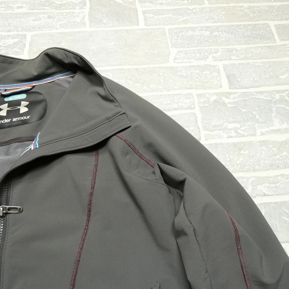 Chaqueta Under Armour Mujer Grande Gris Cremallera Completa Softshell Peso Medio Cortavientos Foto 4 de 4