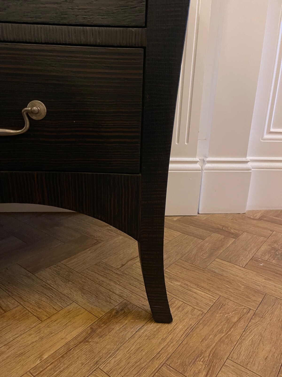 superb Julian Chichester Macassar zebra wood chest of drawers rrp £3600