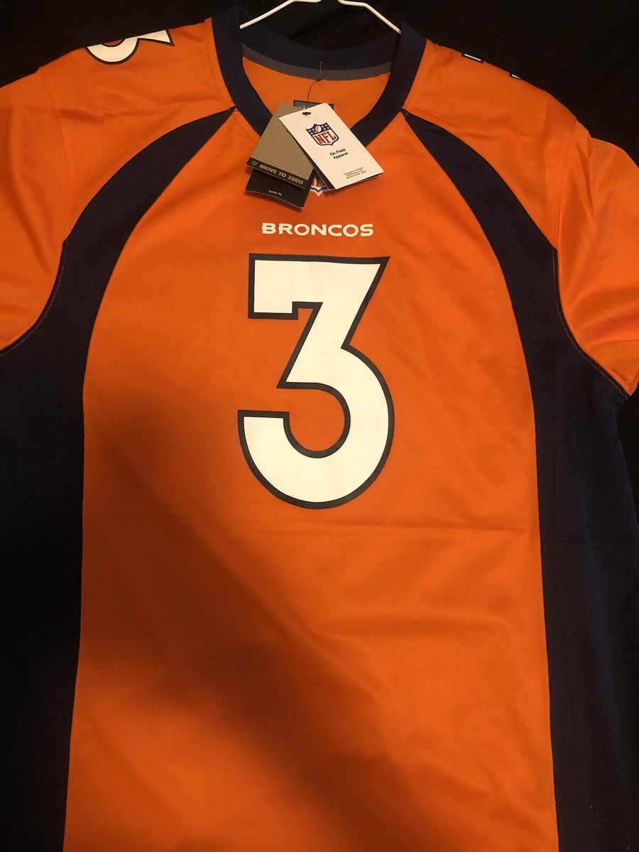 NFL Denver Broncos Russell Wilson Jersey Mens Size L New Nike