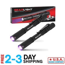 2 Pack of Military-Grade UV Flashlights - Ideal for Bed Bug & Urine Detection