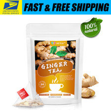 Ginger Tea Bags 24 bags All-Natural Herbal Tea - Premium Root Caffeine-free