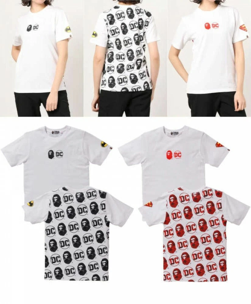 A BATHING APE Women's T-Shirt BAPE x DC Comics Collaboration Fast Shipping Japan