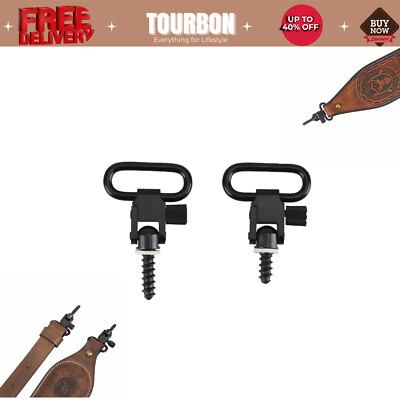 Tourbon 1 Pair of Sling Swivels Shotgun/Rifle Mounted w/Screws Metal Attachment