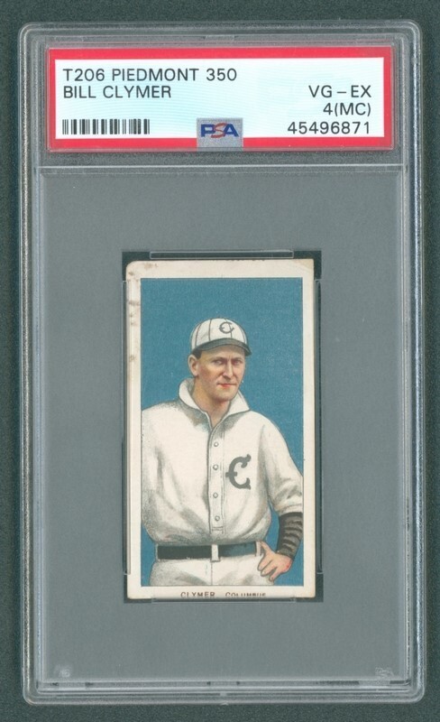 T206 Piedmont 350  - Bill Clymer - Columbus Senators - PSA 4 (MC)