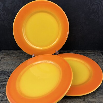 RITZENHOFF & BREKER Set Of 3 Yellow & Orange 11” Dinner Plate Germany R ...