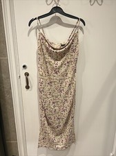 Nasty Gal Floral Midi Dress Cowl Neck UK size 4 Worn Once Perfect Condition