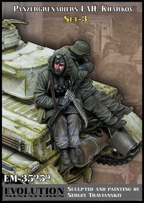 EVOLUTION MINIATURES 1:35 EM-35252 WWII GERMAN PANZERGRENADIERS LAH SET-3