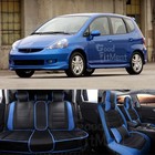 For Honda Fit 2007-2020 Custom Front&Rear Car Seat Covers Full Set 5-Seats Blue