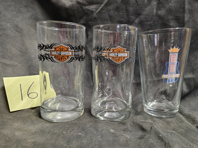 Harley Davidson Drinking Glass Set BB King