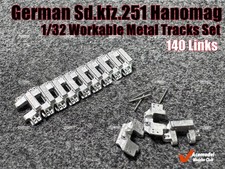 1/32 German Sd.kfz.251 Hanomag Metal Rear Tracks Set Fits Forces of Valor FOV