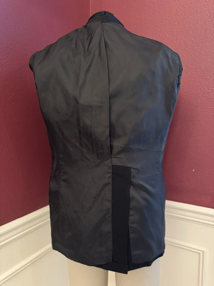 Esmoquin Palm Beach Union Made 42Sx34W solapas de pico satinado Foto 4 de 4