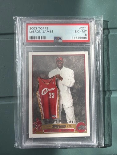 2003 Topps- Draft Pick LeBron James #221 (RC) PSA 6 ROOKIE