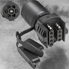 7 Way Round to 4/5 Pins Flat Trailer Adapter Wiring Plug For Truck RV Tow Lights