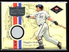 Magglio Ordonez 2001 Fleer Platinum RC National Patch Time Jersey Chicago White