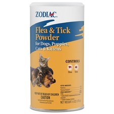Zodiac Flea Tick Powder for Dogs, Puppies, Cats Kittens beige Small