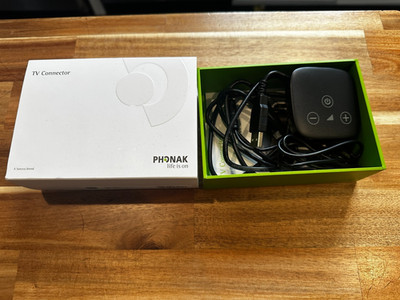 Phonak TV Connector V2 Dolby Digital Wireless Hearing Aid Streamer Open Box Swis
