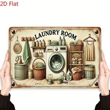 Rustic Vintage Laundry Room Detailed Tin Metal Signs Home D cor 8x12